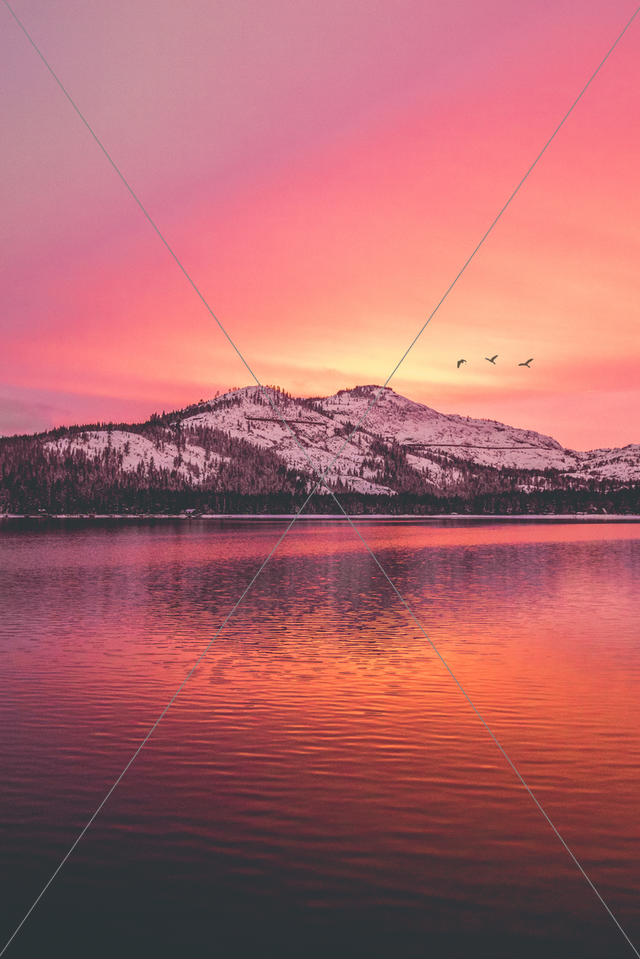 Mountain from body of water