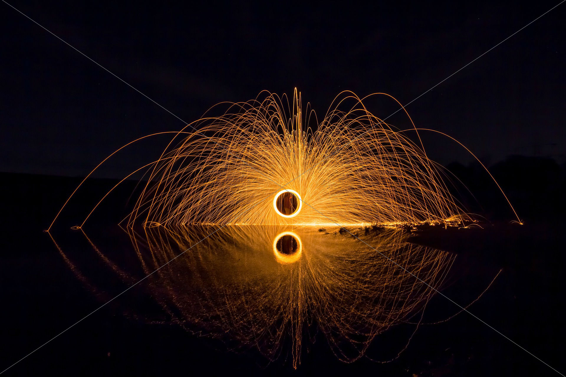 Shower of sparks